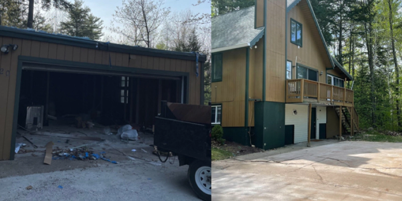 garage house cleanup before after laconia nh